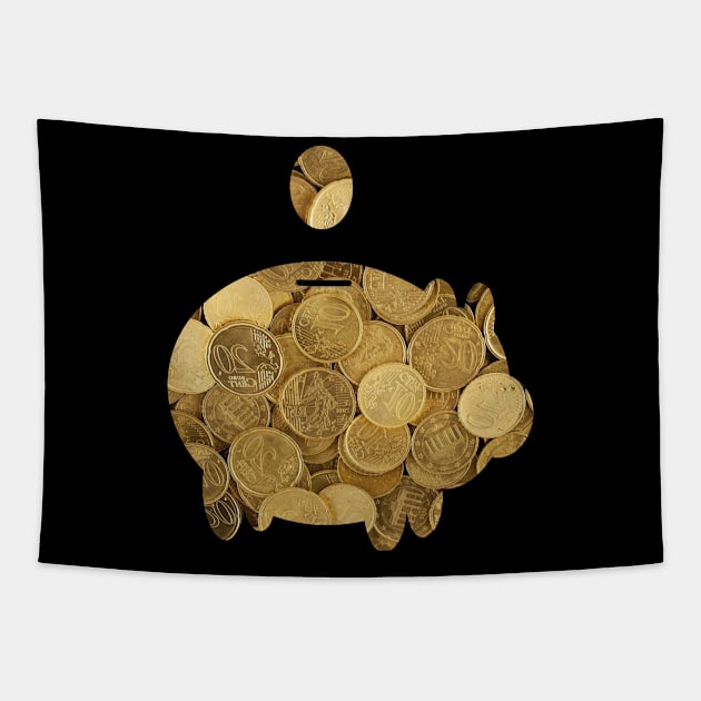 piggy bank Tapestry by FromBerlinGift