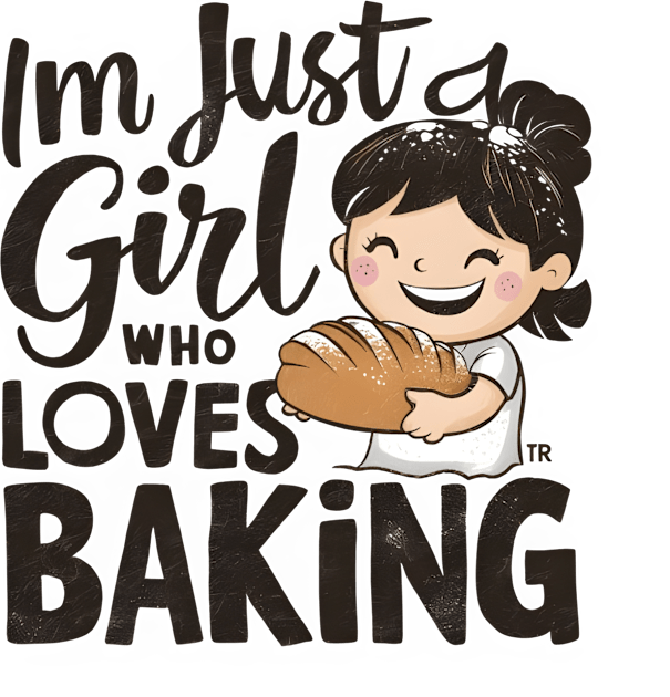 I'm Just a girl who Loves Baking Kids T-Shirt by LENTEE