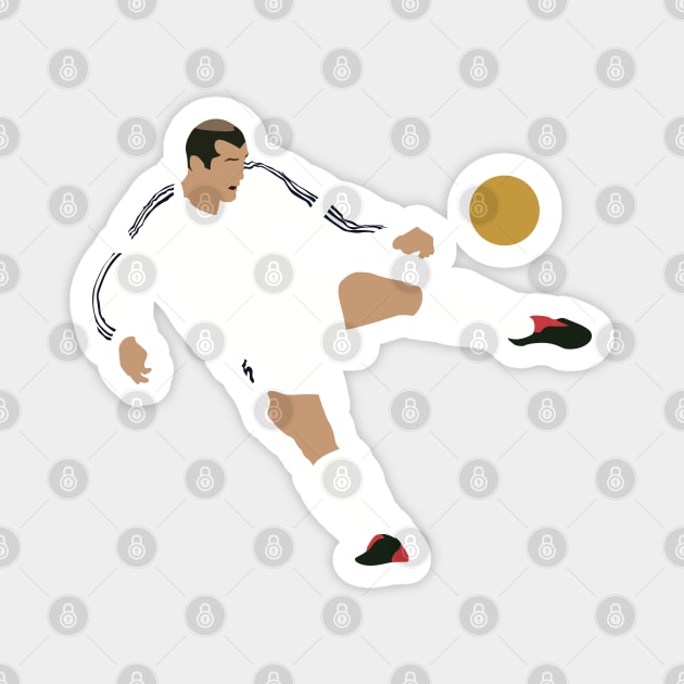 Zidane UCL Volley Goal Real Madrid Magnet by Jackshun