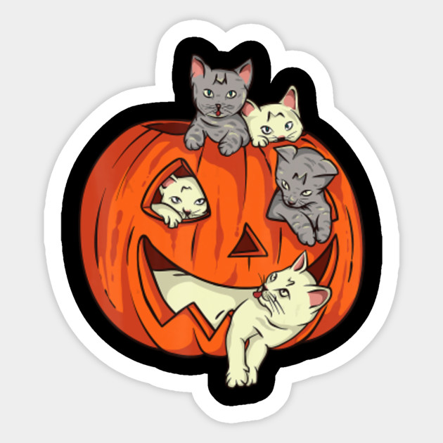 Cats Pumpkin Carved Jack O Lantern Cat Halloween Costume T Shirt