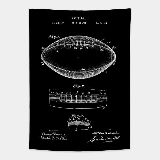 NFL Football Superbowl Patent Print 1939 Tapestry by MadebyDesign