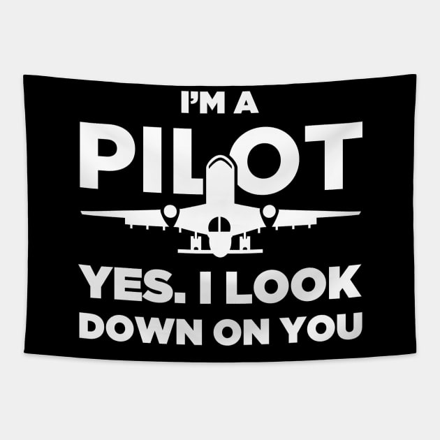 Funny Airplane Pilot Quote Tapestry by MeatMan