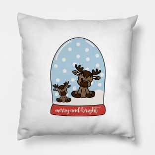 Reindeer slow globe Pillow