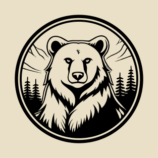 Good Ol Bear Patch with Black Outline - If you used to be a Bear, a Good Old Bear too, you'll find the bestseller critter patch design perfect. T-Shirt