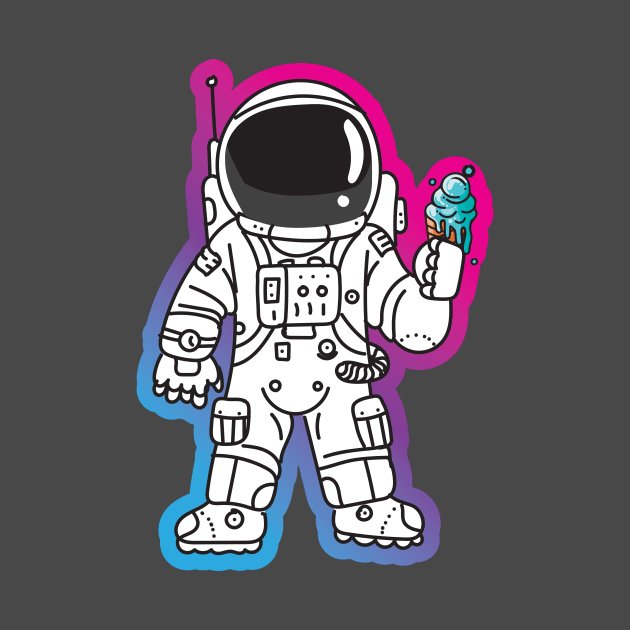 Astronaut Ice Cream by Vin Zzep