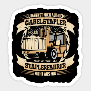 Staplerfahrer Geschenkidee Stickers Teepublic