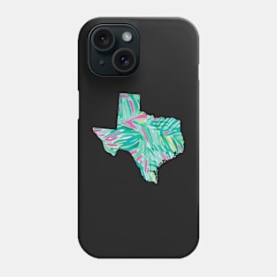 Texas State Preppy Pastel Floral Phone Case