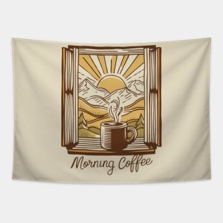 mornings are for coffee and contemplation Tapestry