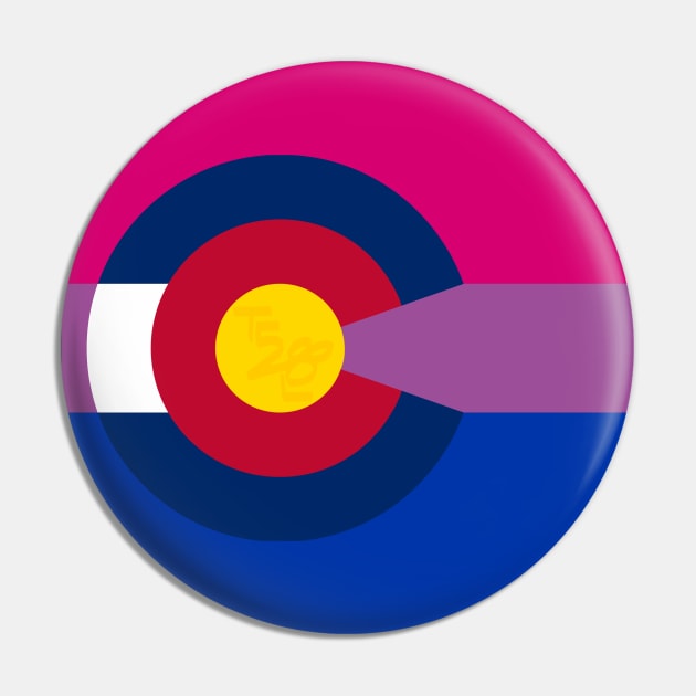 Colorado LGBTQIA2+ Bi Flag Pin by That5280Lady