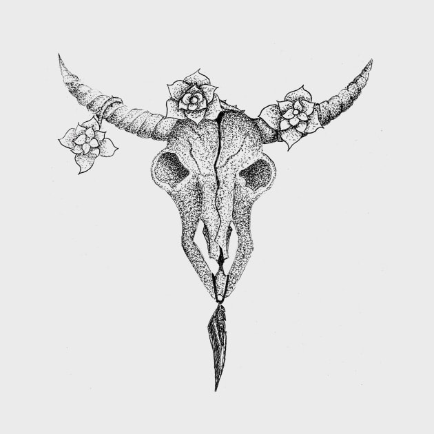 skull of bull by erfandaardha