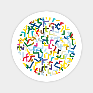 Cheerful abstract colors Magnet