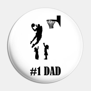 #1 Basketball Dad Pin