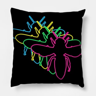 Bee 80s Neon Pillow