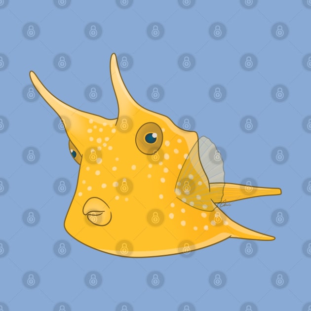 Longhorn Cowfish by anacecilia