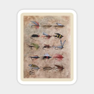 Trout flies collection Magnet