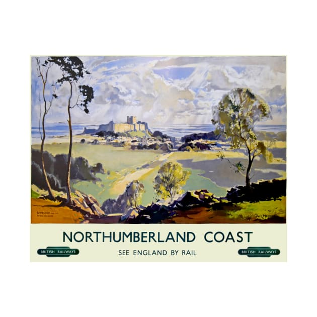 Vintage Railway Poster Northumberland by Random Railways