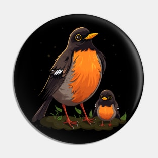 American Robin Fathers Day Pin