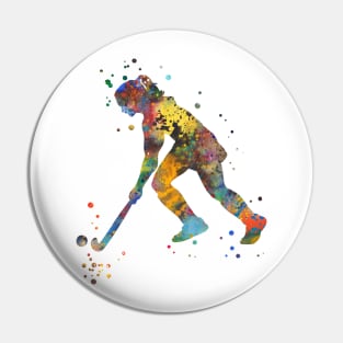 Field hockey girl Pin