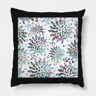 White and Bright Petal Poppin’ Floral Fireworks - Digitally Illustrated Abstract Flower Pattern for Home Decor, Clothing Fabric, Curtains, Bedding, Pillows, Upholstery, Phone Cases and Stationary Pillow