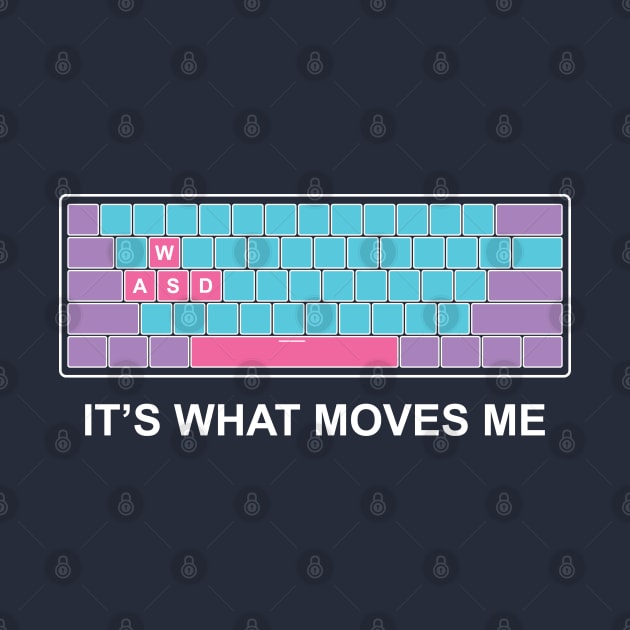 Kawaii WASD PC Gamer keyboard - Its what Moves Me Gaming by kim.id