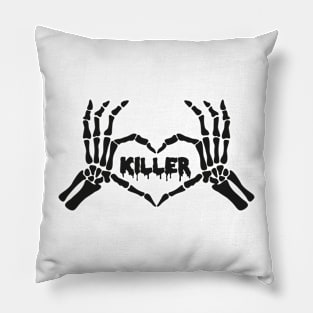 Killer skeleton heart Pillow