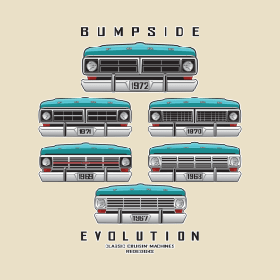 Bumpside Truck Evolution with Bumpers 1967-1972 T-Shirt