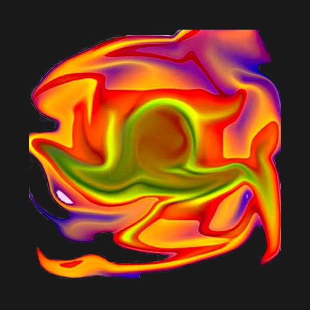 Helmet, psychedelic representation, transparent background by kensor