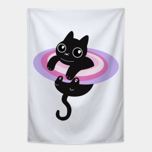 Caturn - Cute Space Cat Tapestry