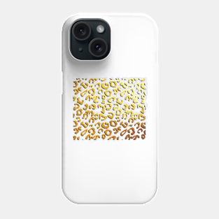 Golden leopard print, black shadow Phone Case