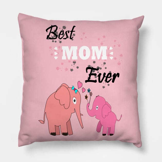 Best Mom Ever Pillow by bratshirt