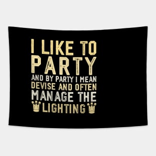 Funny lighting technician christmas women theatre lighting Tapestry