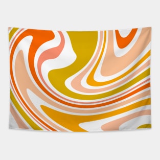 Liquid Retro Abstract Swirl Spiral Colorful retro 70s Tapestry