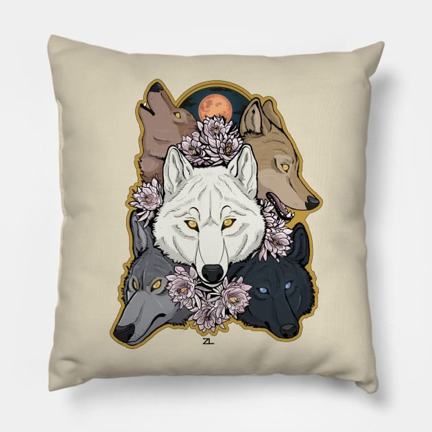 Paradise Seekers Pillow by ZackLoupArt