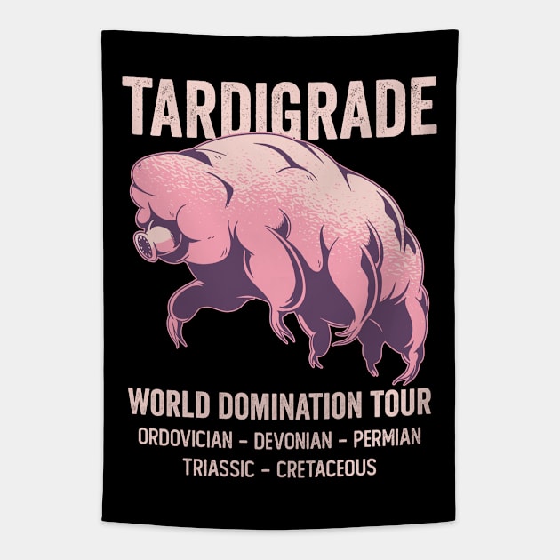 Tardigrade World Domination Tour Tapestry by Visual Vibes