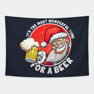 It's the Most Wonderful Time For a Beer - Beer Lovers (on dark colors) Tapestry