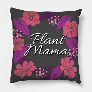 Plant Mama - Pink & Purple Plant Wreath Pillow