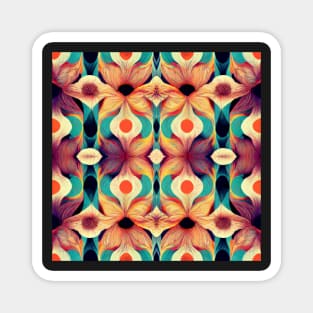 Flowery Repeating Pattern Magnet