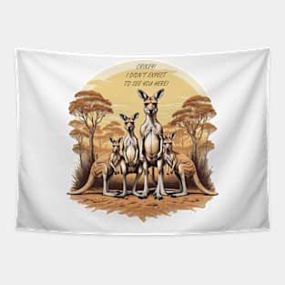 Kangaroo Joke Tapestry