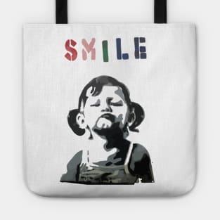 BANKSY SMILE Girl Tote