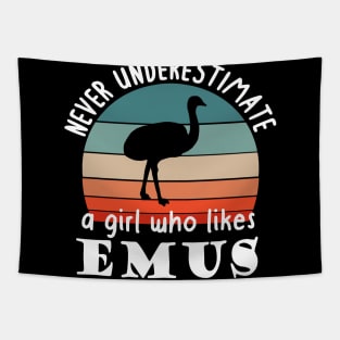 Never underestimate girl emu ratite love Tapestry