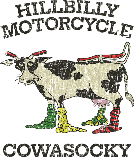 Hillbilly Motorcycle 'Cowasocky' 1987 Kids T-Shirt by JCD666