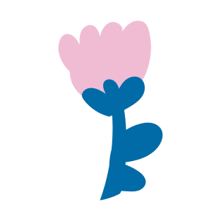 Pink and Blue Flower T-Shirt