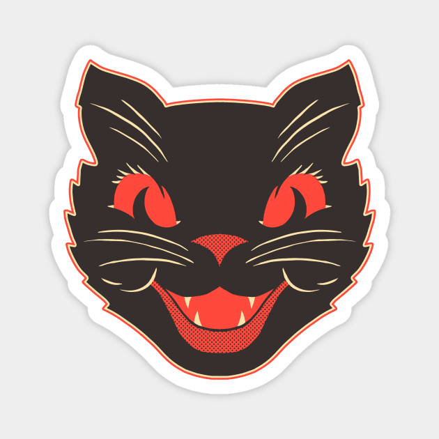Happy Cat Halloween Magnet by Doc Multiverse Designs