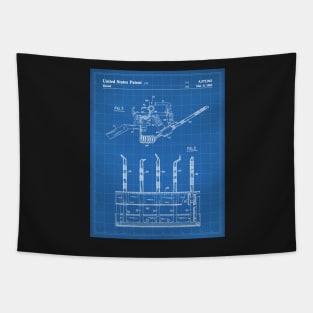 Dental Tools Patent - Dentist Hygienist Office Décor Art - Blueprint Tapestry