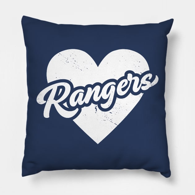 Vintage Rangers School Spirit // High School Football Mascot // Go Rangers Pillow by SLAG_Creative