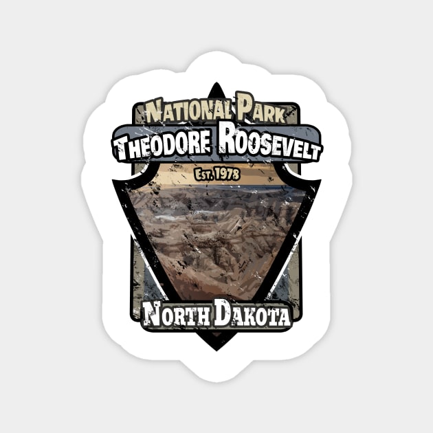 Theodore Roosevelt - National Park USA - North Dakota Magnet by Area31Studios