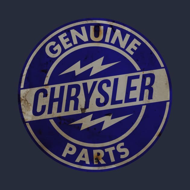 Chrysler Original Parts vintage sign. Rusted version by Hit the Road Designs