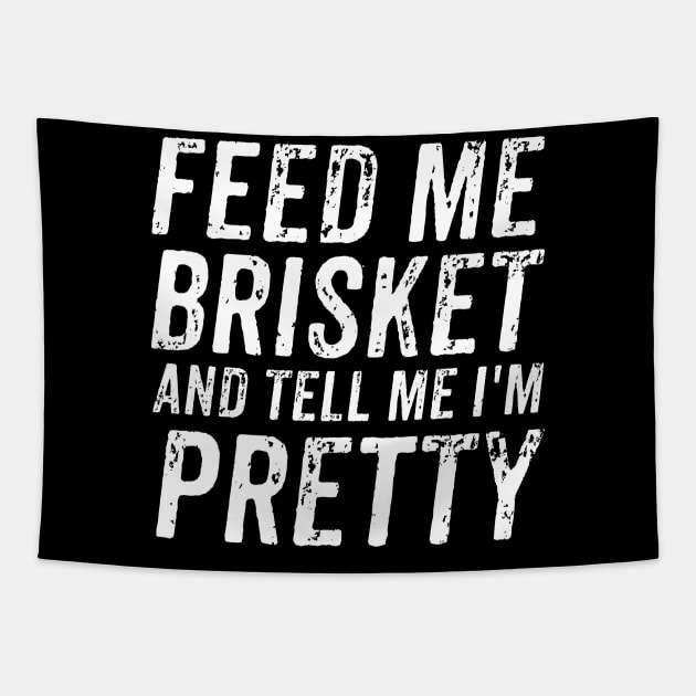 Funny Brisket & Backyard Barbecue Grill BBQ Brisket Tapestry by busines_night