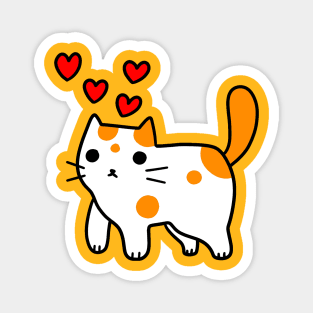 Spotted Kitty in Love Magnet