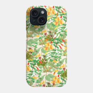 Wildflower bouquets illustration and pattern Phone Case